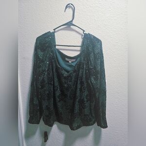 LOFT Sparkling Emerald Top